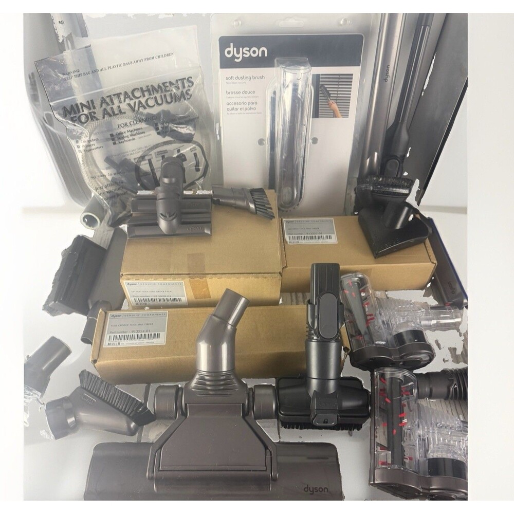 9-PC DYSON & UNIVERSAL VACUUM ATTACHMENT BUNDLE: QUICK RELEASE & DC SERIES LOT